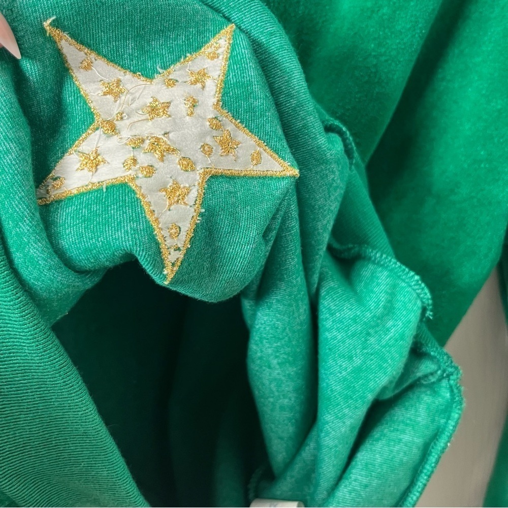 Neiman Marcus Vintage Green Velour Sweatshirt quarter zip Size XL Embroidered - Picture 9 of 16